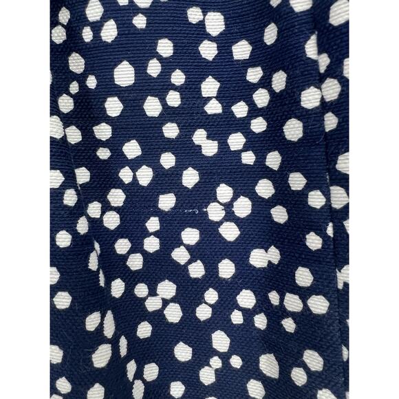 Talbots Navy Blue Dot Print Silver Button Pencil Skirt 8P Polka Dot - Picture 5 of 5